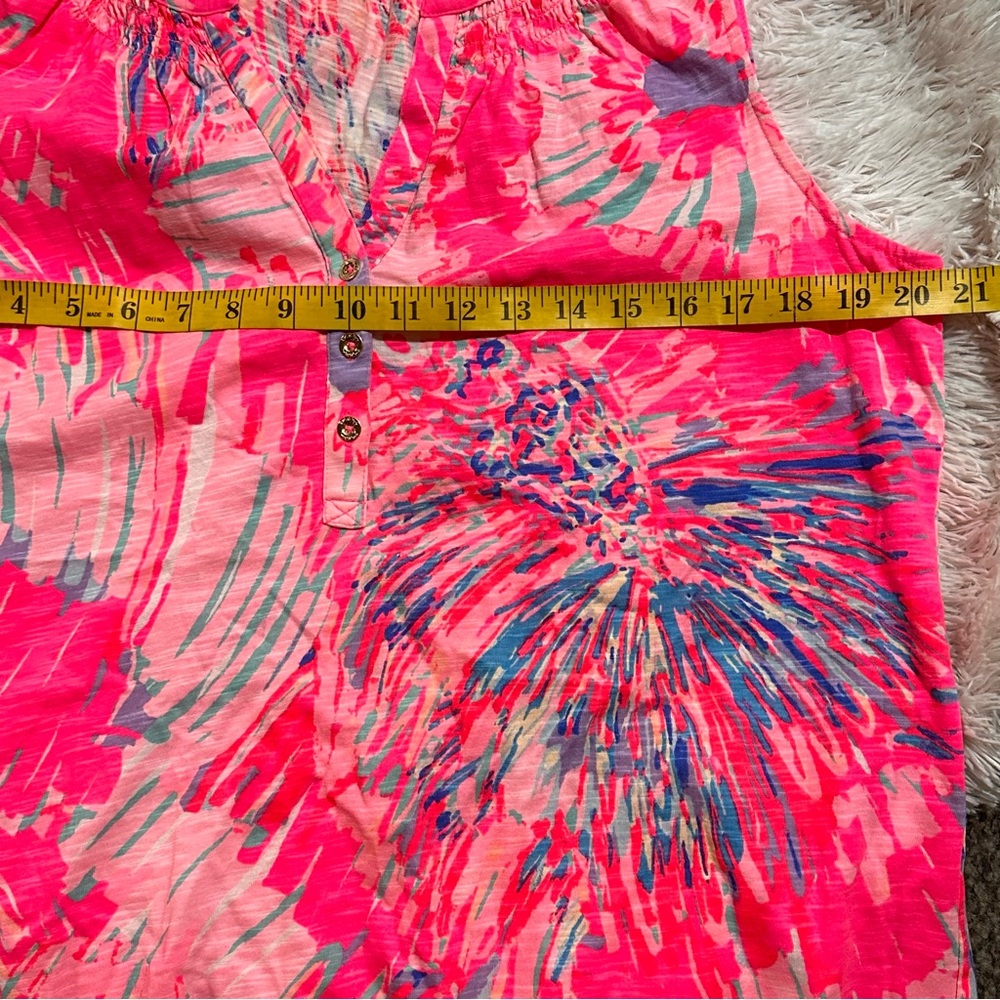 Lilly Pulitzer Hot Pink Multi Floral Sleeveless Midi Dress - Picture 6 of 8